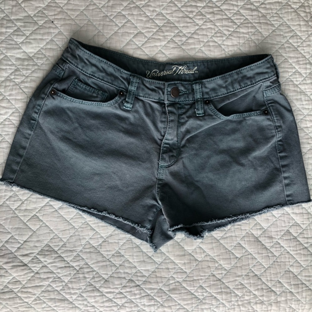 High Rise Jean Shortie Shorts